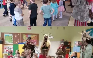 Dzieci z grupy IV pozują do zdjęcia