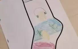 Kolorowa Skarpetka według  pomysłu dziecka z gr 6