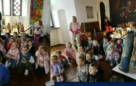Dzieci słuchają legendy o diable Borucie