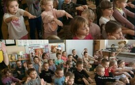 Dzieci tańczą przy muzyce