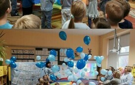 Grupa III bawi się balonami
