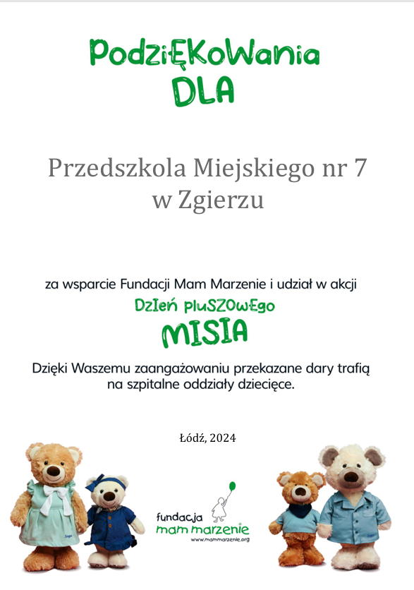 Podziękowanie dla MP7