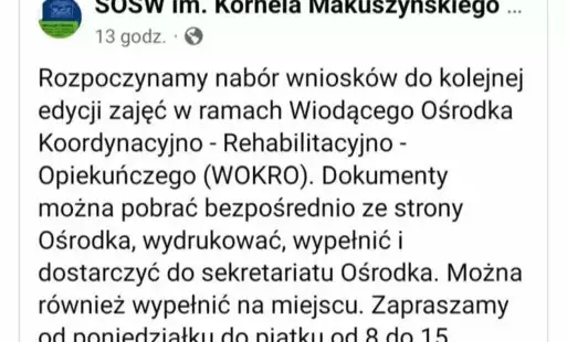 Informacja dla zainteresowanych Rodziców.