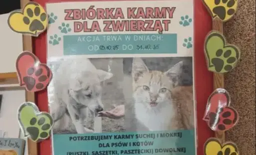 Zapraszamy do udziału w zbiórce karmy dla zwierząt!